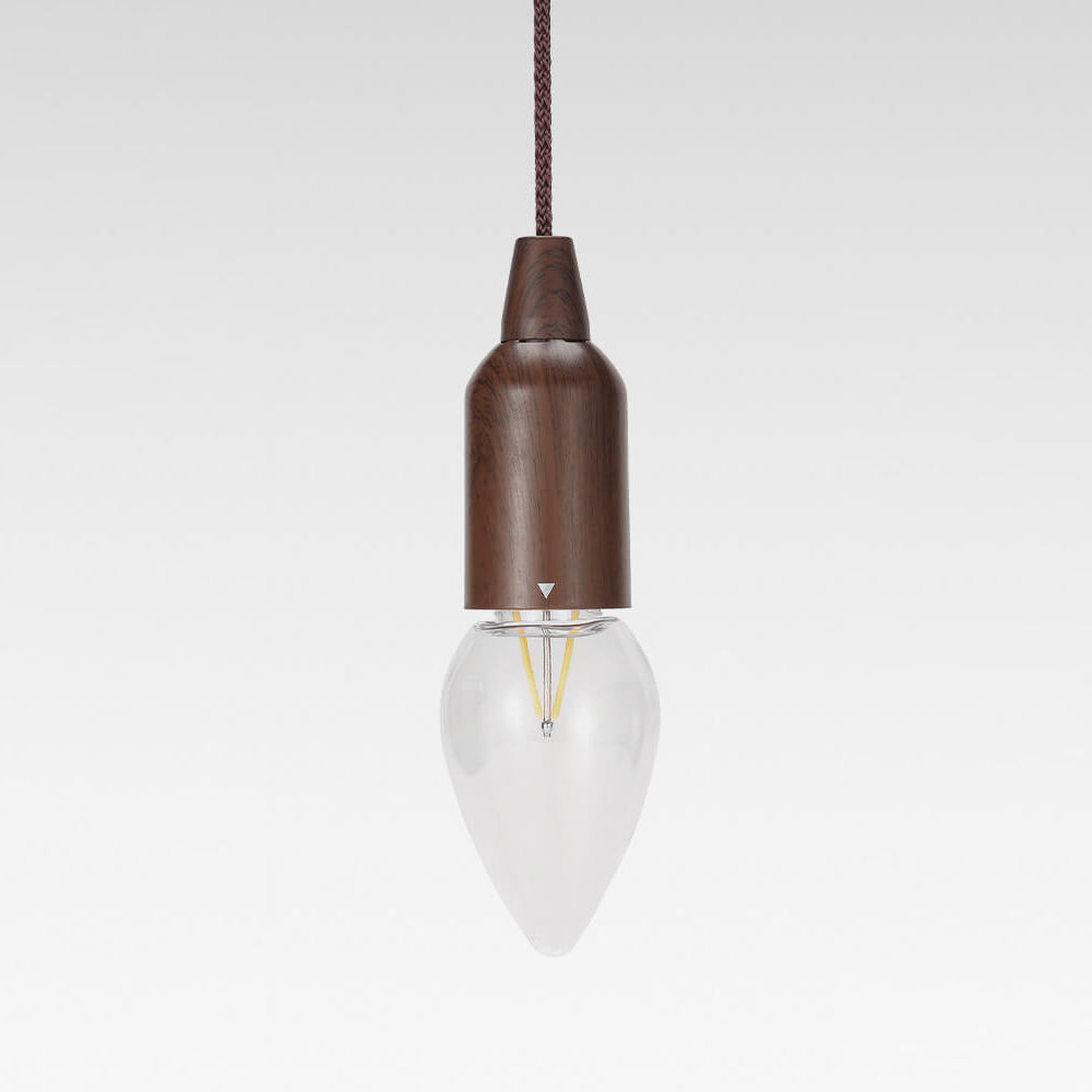 Retro Portable Waterproof Wood Round Cone Battery USB 1-Light Camping Outdoor Light Lumendat