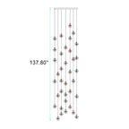 Modern Luxury Staircase Crystal Orb Ball Shade LED Loft Chandelier Lumendat