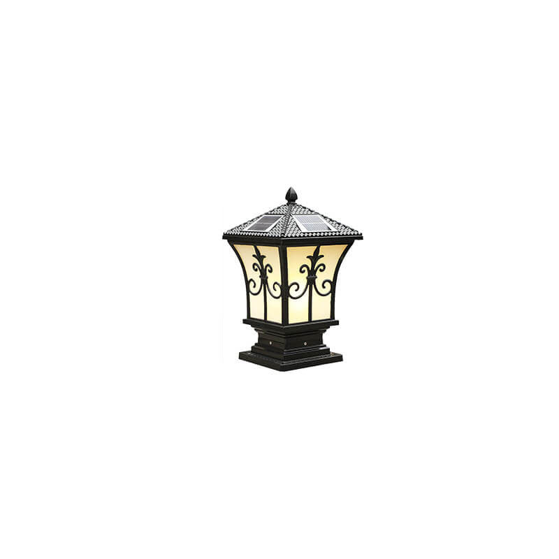 Modern Vintage Waterproof Patio Solar Outdoor Column Head Light Lumendat
