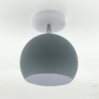 Nordic Macaron Dome 1-light Semi-flush Mount Ceiling Light BulbSquare