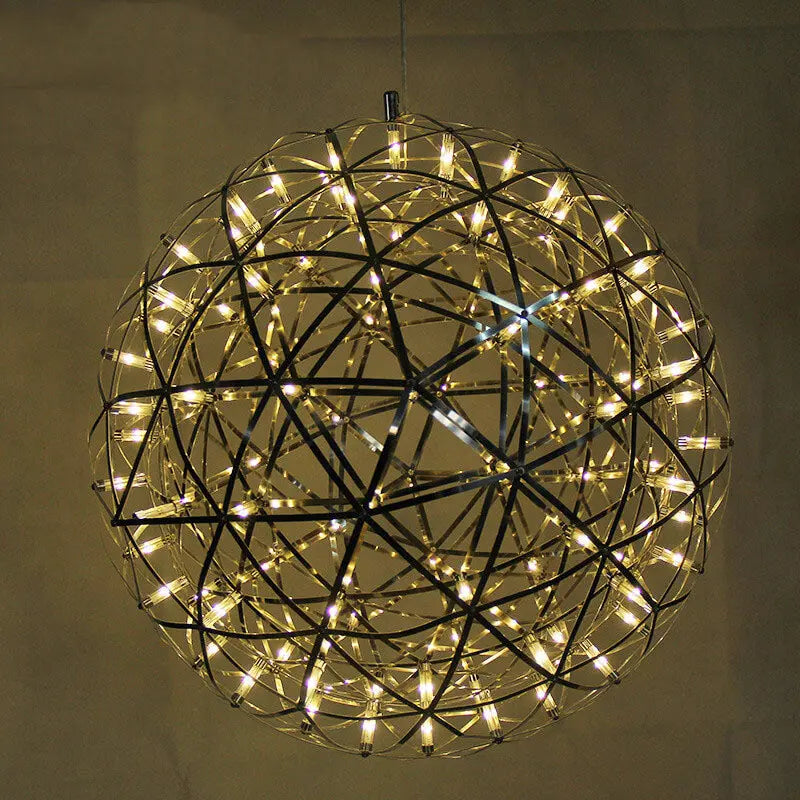 Contemporary Creative Globe Iron 12 Light LED Firework Pendant Light for Living Room Lumendat