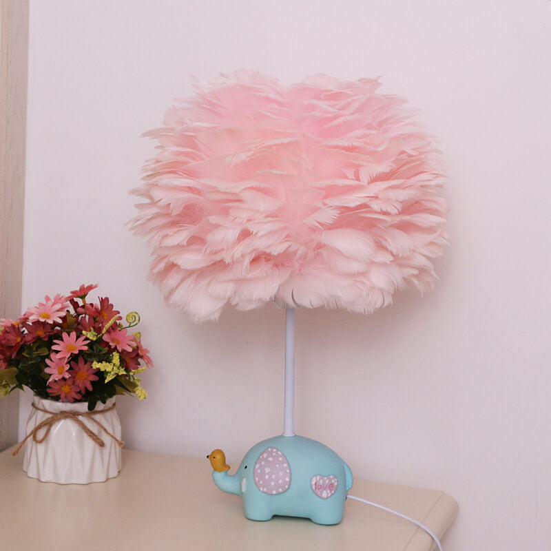 Lumendat Modern Creative Unicorn Feather Children 1-Light Table Lamp Lumendat