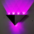 Modern Creative Aluminum Acrylic Stereo Triangle Pyramid Design LED Wall Sconce Lamp