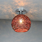 Contemporary Scandinavian Iron Aluminum Weaving Ball 1-light Semi-flush Mount Ceiling Light for Hallway