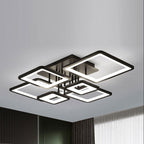 Modern Minimalist Combination Square Hardware Acrylic LED Semi-Flush Mount Ceiling Light For Living Room Lumendat