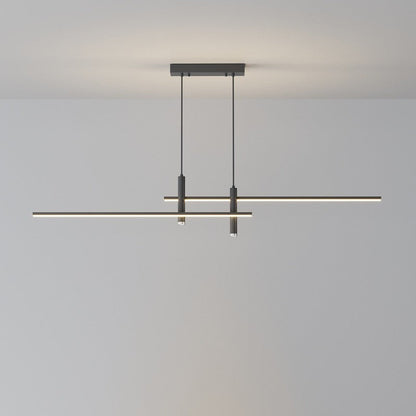 Modern Minimalist Geometric Line Combination LED Island Light Chandelier for Dining Room