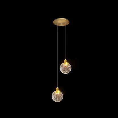 Contemporary Scandinavian Water Drops Iron Aluminum Crystal LED Chandelier for Bedroom