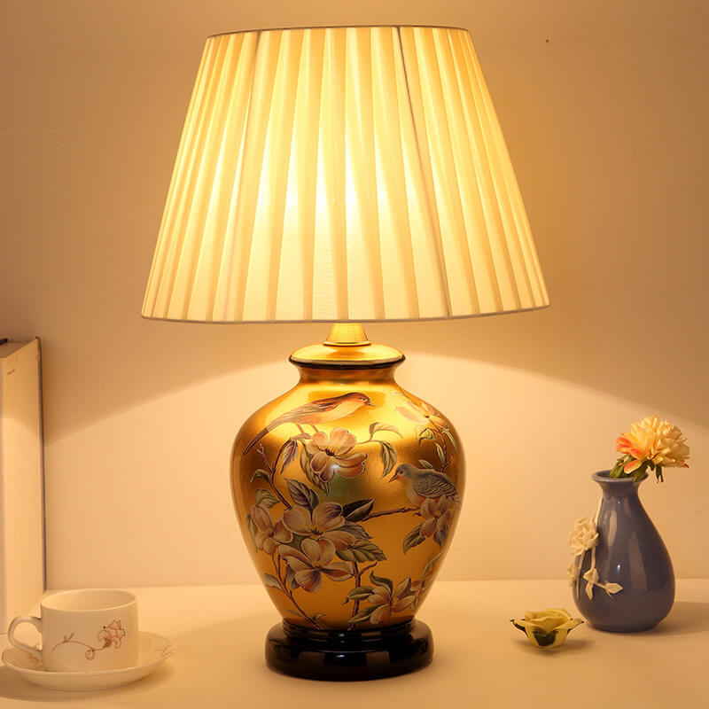 Modern Creative Warm Ceramic Cylindrical 1-Light Table Lamp Lumendat
