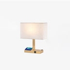 Modern Minimalist Rectangular Cloth Iron 1-Light Table Lamp For Living Room Lumendat