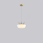Lumendat Contemporary Creative Kids Cloud Crown Iron PE Crystal LED Pendant Light For Bedroom Lumendat