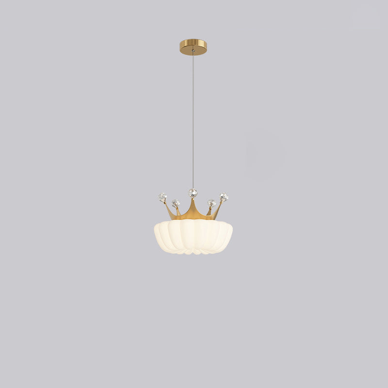 Lumendat Contemporary Creative Kids Cloud Crown Iron PE Crystal LED Pendant Light For Bedroom Lumendat