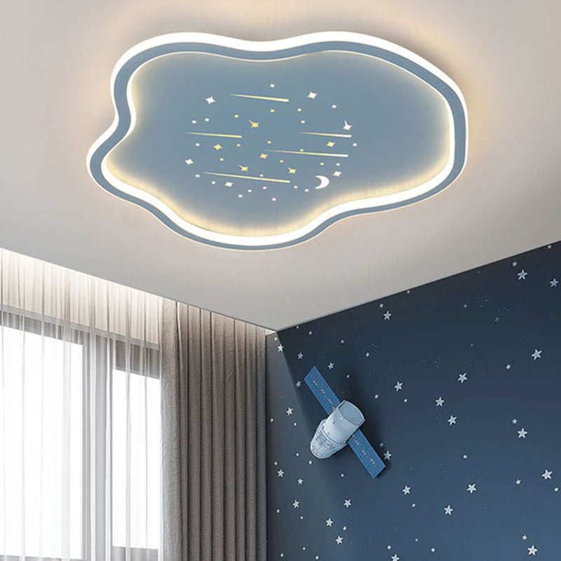 Lumendat Contemporary Creative Kids Cloudy Iron Silicone LED Flush Mount Ceiling Light For Bedroom Lumendat