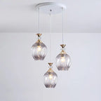 Contemporary Nordic Gradient Glass Metal Orb 1/3 Light Island Light Chandelier for Living Room Lumendat