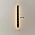 Minimalist Outdoor Solar Rectangular Strip Waterproof Patio LED Wall Sconce Lamp Lumendat