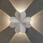 Contemporary Nordic Waterproof Aluminum Multishape Four-Leaf Clover Elliptical LED Wall Sconce Lamp For Outdoor Patio