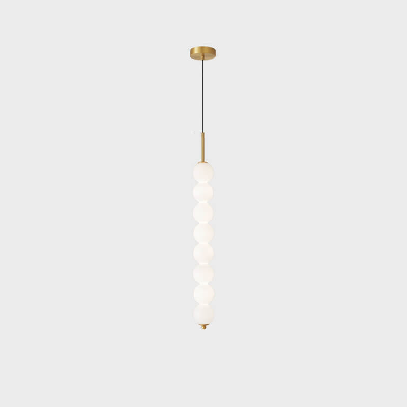 Nordic Creative Brass Spherical Glass Long Strip LED Pendant Light BulbSquare
