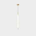 Nordic Creative Brass Spherical Glass Long Strip LED Pendant Light BulbSquare