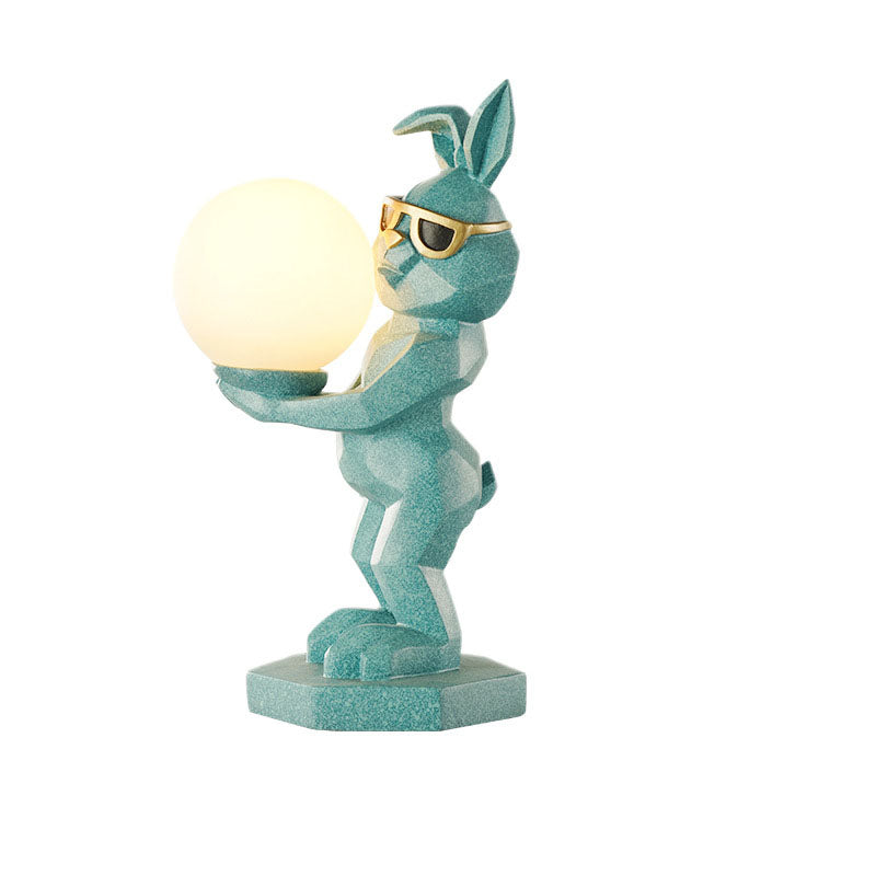 Lumendat Contemporary Creative Resin Unicorn Glass Shade 1-Light Kids Table Lamp For Bedroom Lumendat