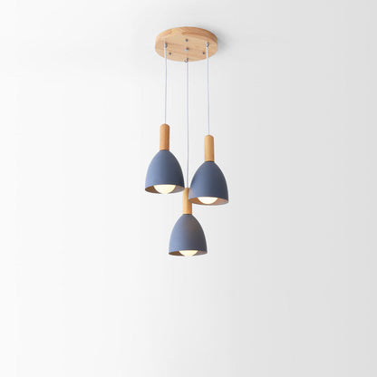 Nordic Minimalist Macaron Solid Color 1/3-light Chandelier