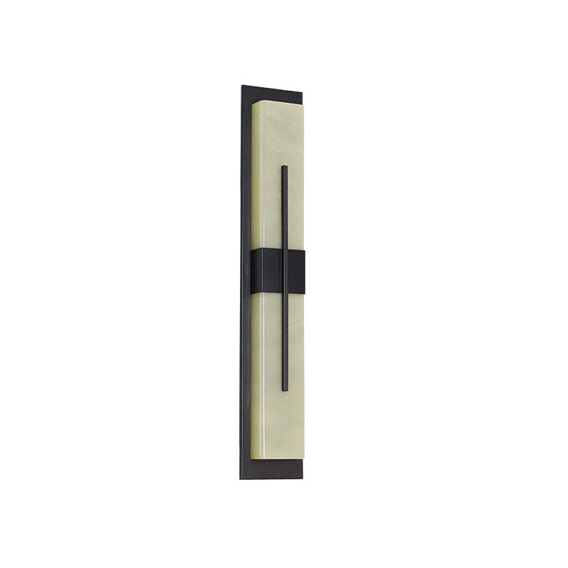 Outdoor Minimalist Rectangular Stainless Steel Acrylic LED Waterproof Wall Sconce Lamp Lumendat