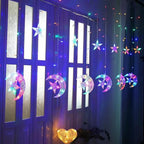 LED Solar Star Moon Curtain Light Christmas Outdoor Patio Decorative Camping String Lights Lumendat