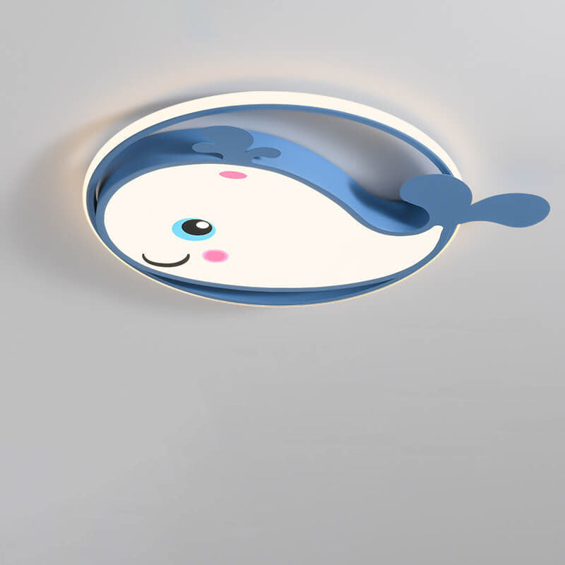 Lumendat Cartoon Creative Dolphin Circle LED Kids Flush Mount Ceiling Light Lumendat