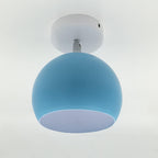 Nordic Macaron Dome 1-light Semi-flush Mount Ceiling Light BulbSquare