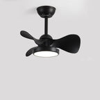 Contemporary Retro Round Acrylic ABS LED Downrods Ceiling Fan Light For Bedroom Lumendat