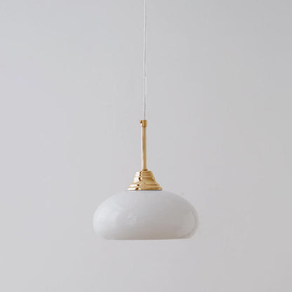 Nordic Minimalist Round Dome Glass 1-light Pendant Light