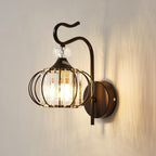 Modern Minimalist Oval Cylinder Hardware Crystal 1-Light Wall Sconce Lamp For Bedroom Lumendat