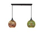 Modern Creative 3d Colorful Fireworks Glass Dome 2/3 Light Island Light Chandelier Lumendat