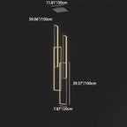 Modern Minimalist Iron Aluminum Silica Rectangular Square Ceiling Plate LED Chandelier for Stairway BulbSquare