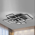 Modern Minimalist Combination Square Hardware Acrylic LED Semi-Flush Mount Ceiling Light For Living Room Lumendat