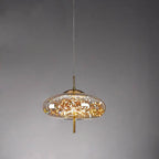 Contemporary Scandinavian Cylinder Oval Glass 1-light Pendant Light for Bedroom Lumendat