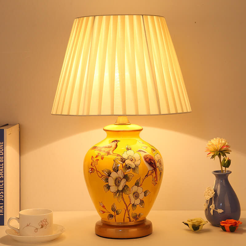 Modern Creative Warm Ceramic Cylindrical 1-Light Table Lamp Lumendat