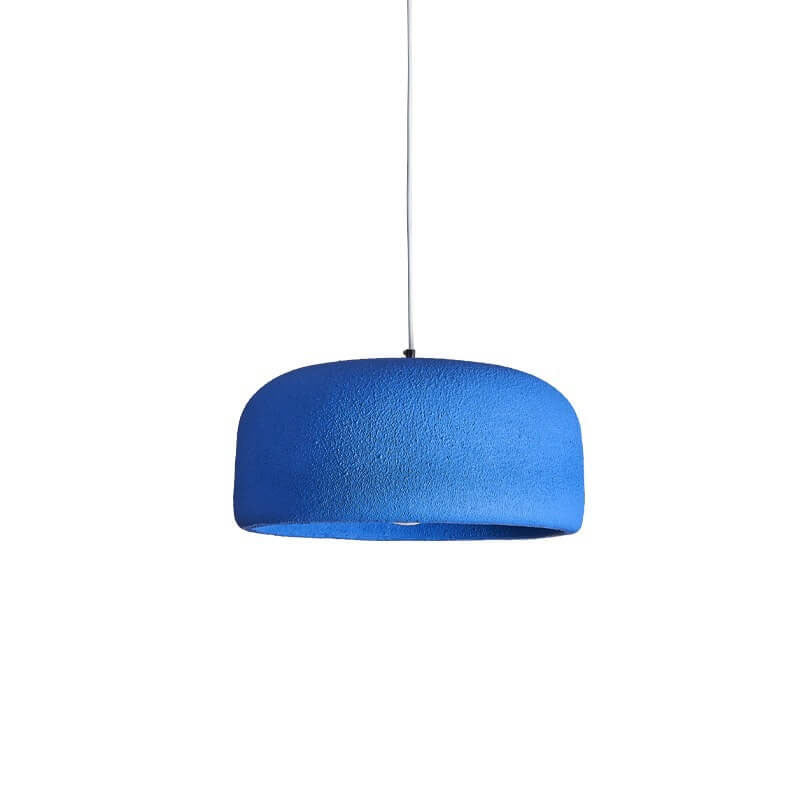 Japanese Minimalist Matte Texture Resin Dome 1-light Pendant Light BulbSquare