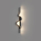 Modern Minimalist Long Wave Design Aluminum Iron LED Wall Sconce Lamp For Living Room