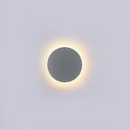Modern Minimalist Round Eclipse Iron LED Wall Sconce Lamp For Living Room
