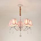 Modern Creative Cone Iron Crystal Fabric 5/6/8 Light Chandelier Lumendat