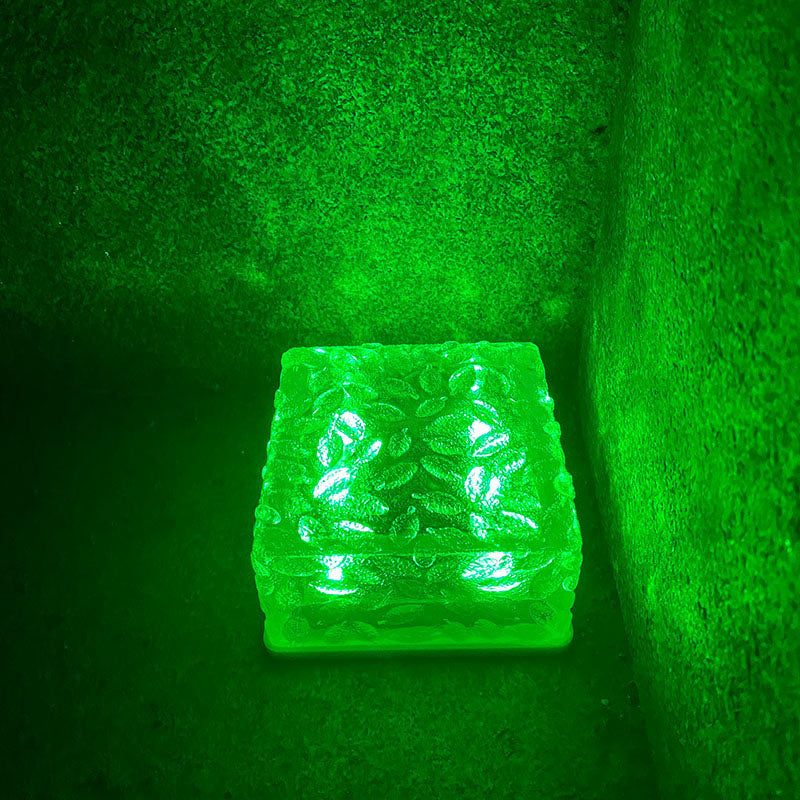 Modern Simplicity Solar ABS Plastic Ice Brick LED Outdoor Landscape Light For Outdoor Patio Lumendat