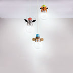 Lumendat Contemporary Creative Acrylic Cartoon Animal Hardware Frame 3-Light Kids Chandelier For Bedroom Lumendat