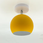 Nordic Macaron Dome 1-light Semi-flush Mount Ceiling Light BulbSquare