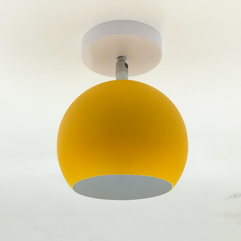 Nordic Macaron Dome 1-light Semi-flush Mount Ceiling Light