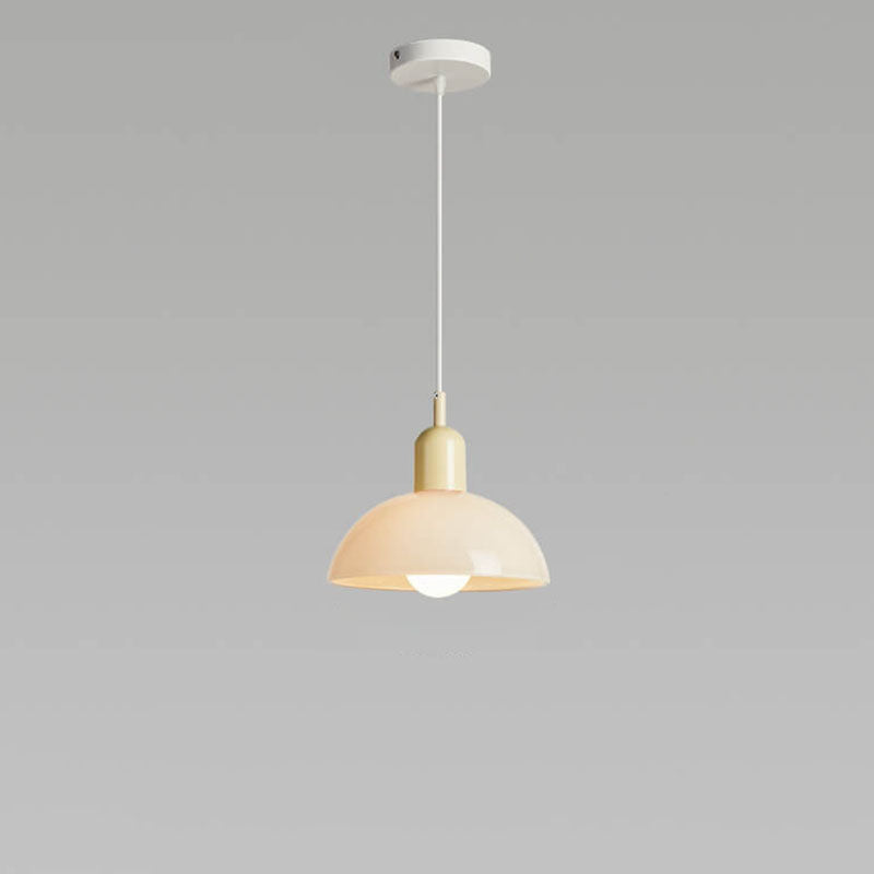 Modern Minimalist Glass Hemisphere 1-light Pendant Light