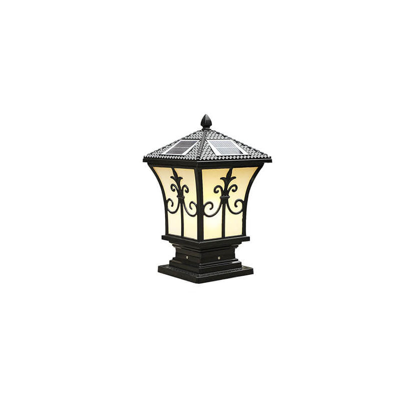 Modern Vintage Waterproof Patio Solar Outdoor Column Head Light Lumendat