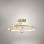 Modern Art Deco Iron Geometrical Ring Star LED Pendant Light for Living Room