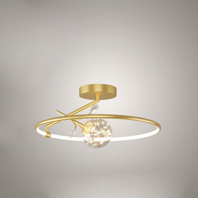 Modern Art Deco Iron Geometrical Ring Star LED Pendant Light for Living Room