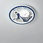 Lumendat Creative Simplicity NBA Basketball Acrylic LED Kids Flush Mount Ceiling Light Lumendat