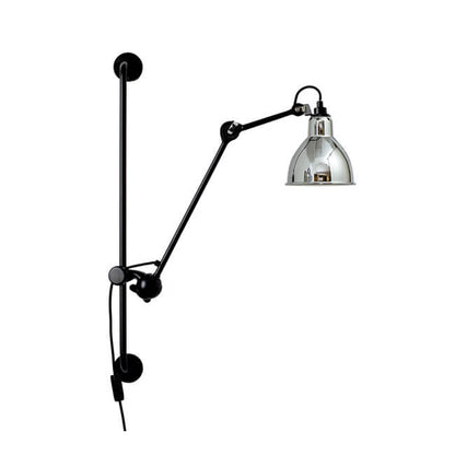 Industrial Vintage Iron Long Pole Swing Arm 1-Light Wall Sconce Lamp