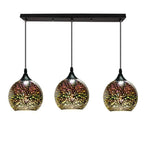 Modern Creative 3d Colorful Fireworks Glass Dome 2/3 Light Island Light Chandelier Lumendat